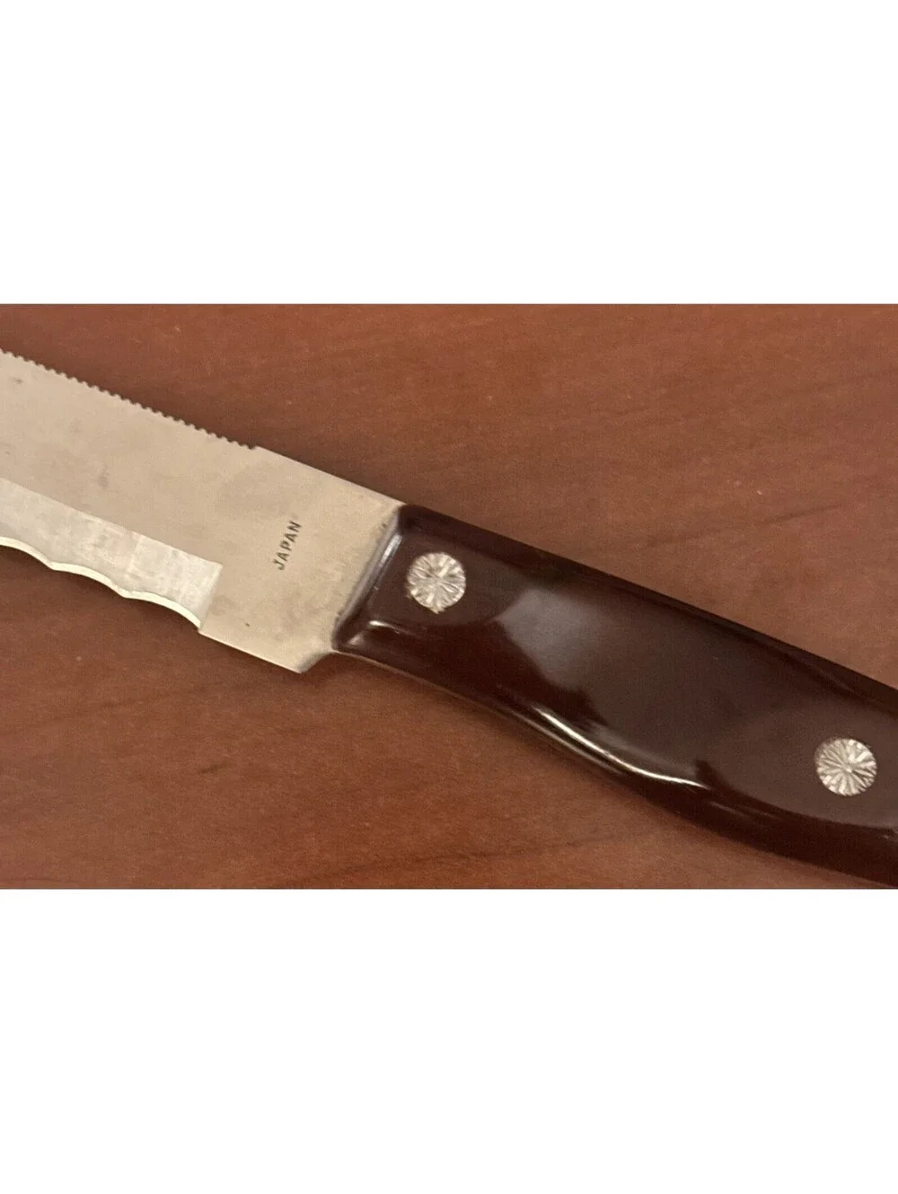 Vintage WONDER KNIFE Carving Knife Made in Japan 14 Inches Wooden Handle